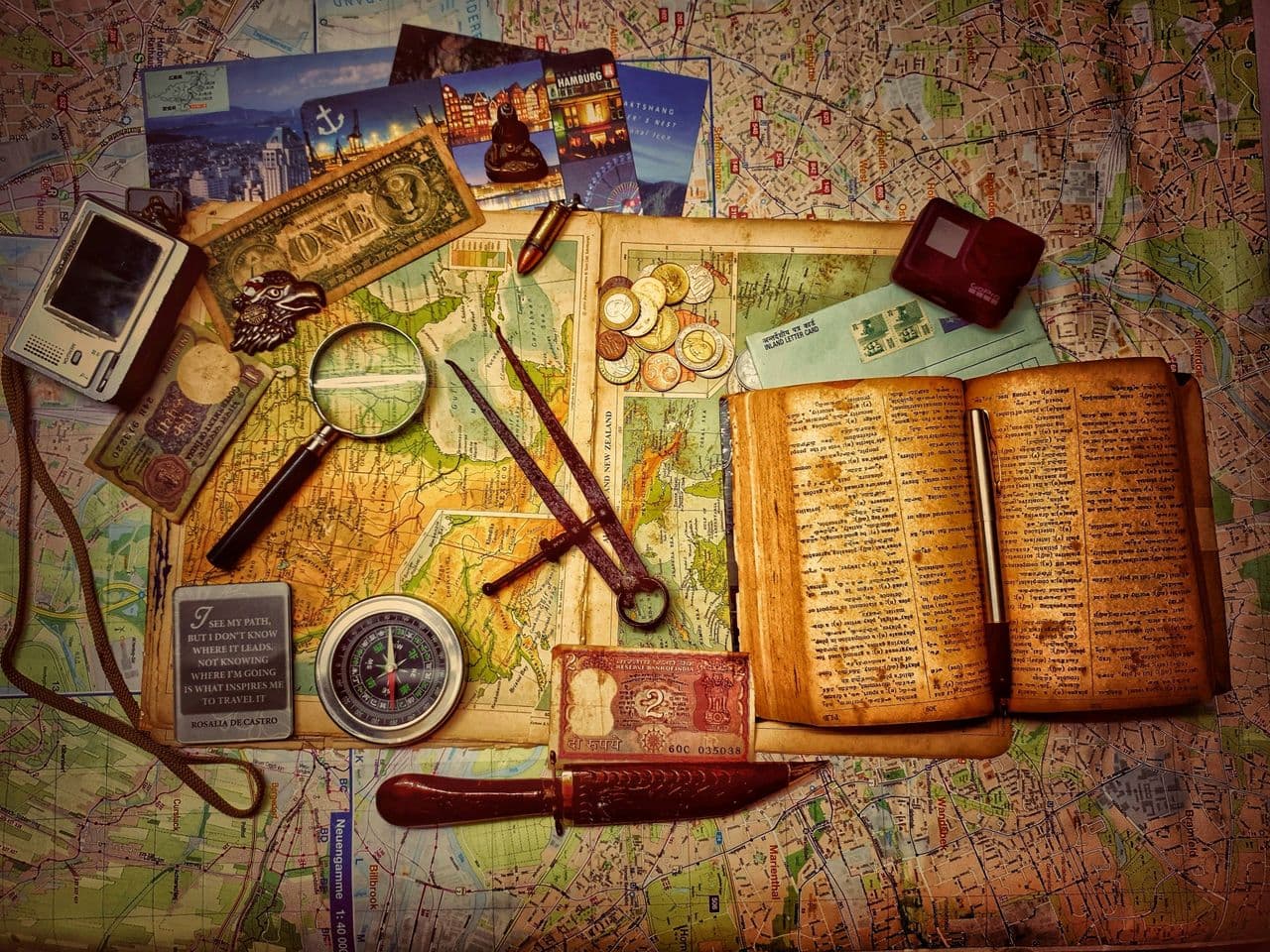 A treasure map and needed tools to chart a course